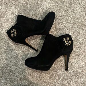 Vince Camuto Black Suede Heeled Boots